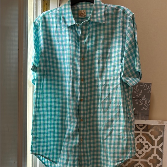 Jos. A. Bank Other - Joseph a bank Men's Aqua Checkered Shirt size medium